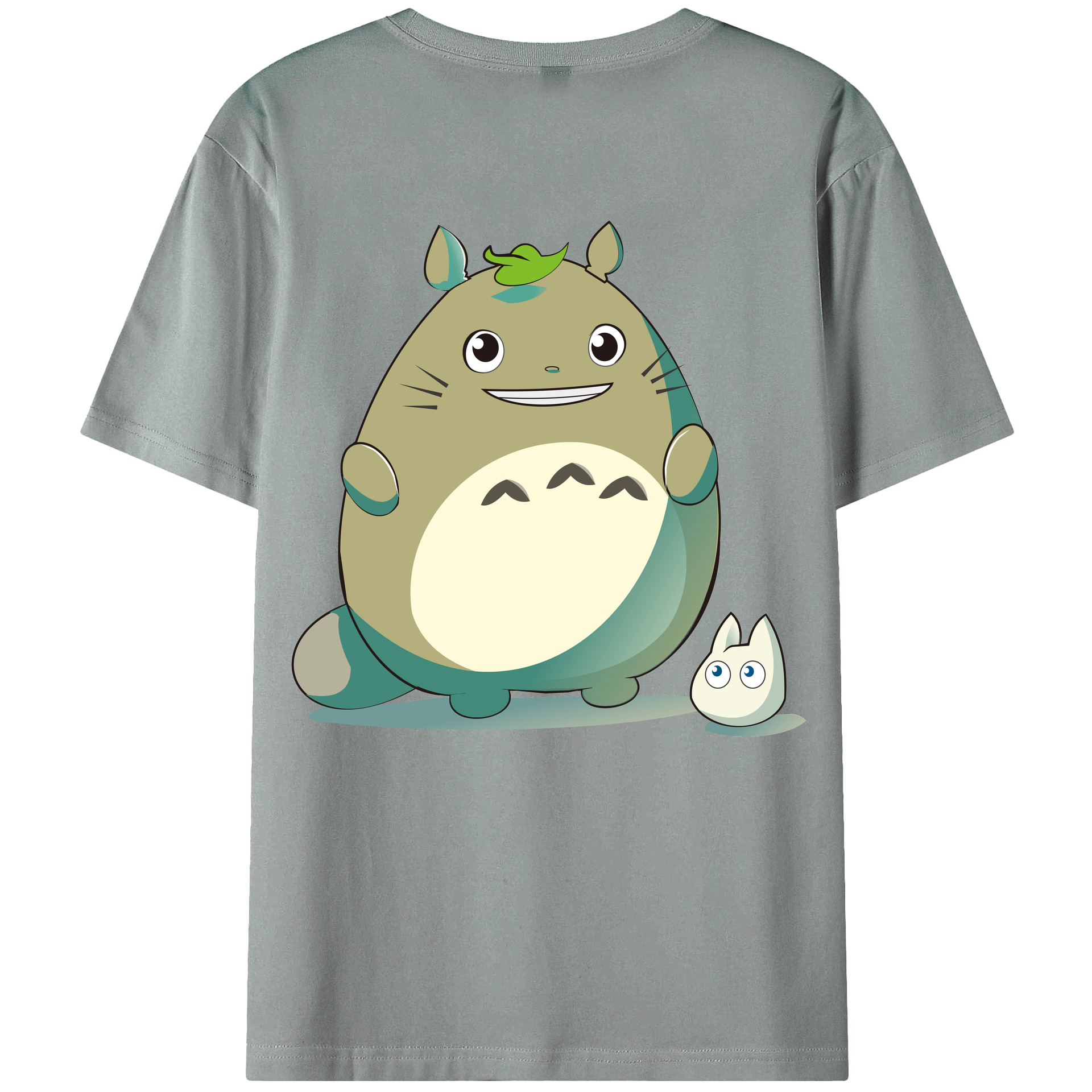 （画像用） となりのトトロ 草壁メイ 草壁サツキ My Neighbor Totoro Satsuki Kusakabe Mei Kusakabe 綿100％ メンズ半袖Tシャツ（バックプリント） 通気性